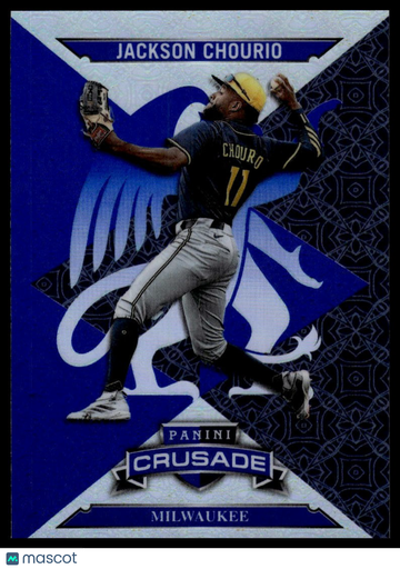2025 Panini Crusade Jackson Chourio #100 Crusade Blue Mojo