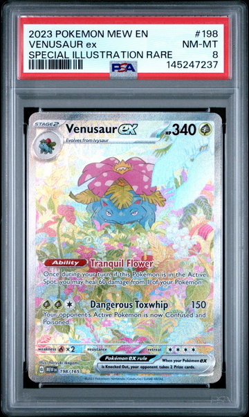 2023 Pokemon Scarlet and Violet 151 Special Illustration Rare Venusaur Ex #198 PSA 8