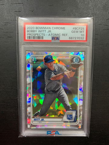 2020 Bowman chrome Bobby Witt Jr Prospects Atomic refractor 