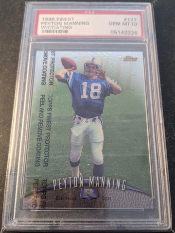 1998 Topps Finest W/Coating Peyton Manning PSA