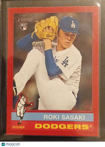 2025 Topps Heritage - Red Roki Sasaki #224