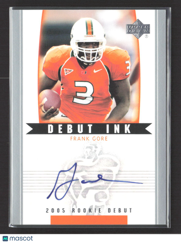 2005 Upper Deck Rookie Debut Debut Ink Frank Gore #DI-FR