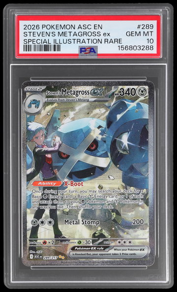 2026 Pokemon Mega Evolution Ascended Heroes Steven's Metagross EX Special Illustration Rare PSA 10