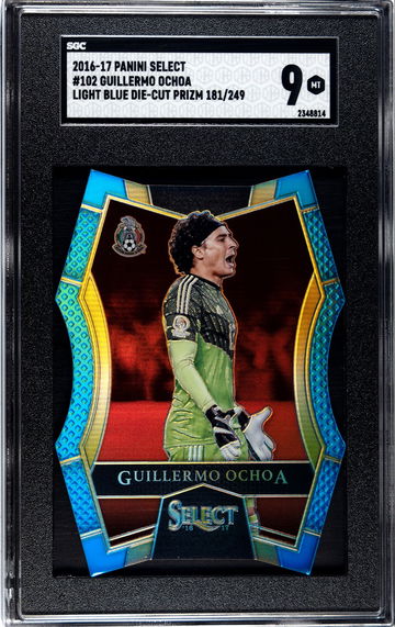 Guillermo Ochoa 2016-17 Panini Select SGC 9 Aqua Prizm Die Cut 181/249 Mexico