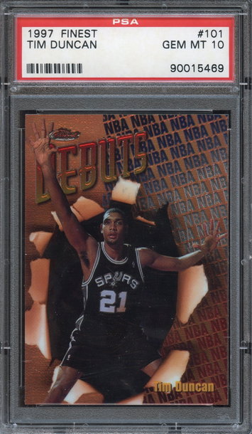 1997 Finest Tim Duncan PSA 10
