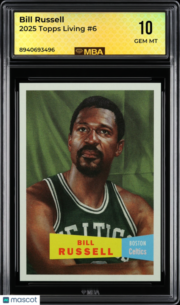 2025 Topps Living Bill Russell #6 MBA 10