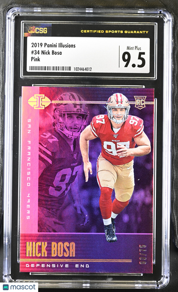 2019 Panini Illusions Nick Bosa #34 Pink CGC 9.5