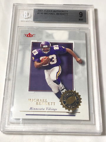 2001 FLEER AUTHORITY # 110 MICHAEL BENNETT MINT 9