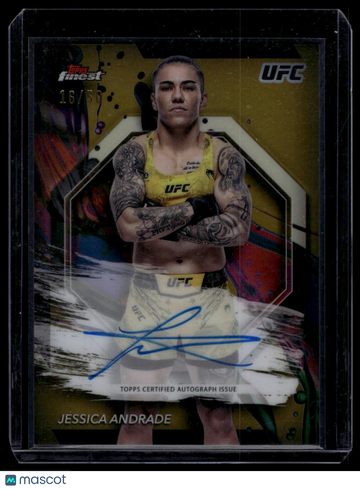2024 Topps Finest UFC Jessica Andrade #FA-JAE Finest Autographs Gold Refractors AU SN