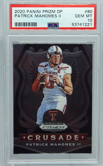 2020 Panini Prizm Draft Picks #80 Patrick Mahomes PSA 10 