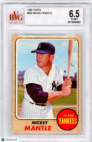 1968 Topps Mickey Mantle #280 BVG 6.5