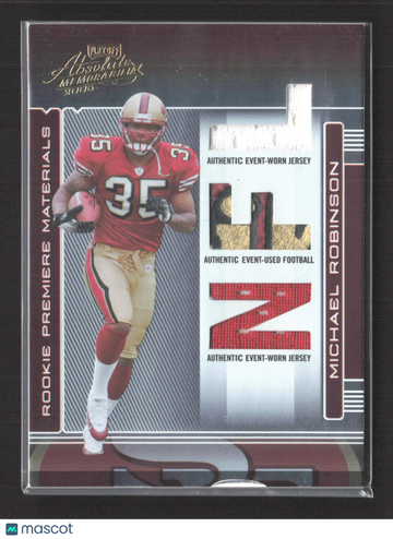 2006 Playoff Absolute Memorabilia Rookie Premiere Materials Michael Robinson #262 Authentic Event-Worn Jersey Authentic