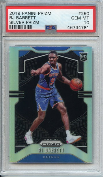 RJ Barrett Prizm Silver Rookie PSA 10