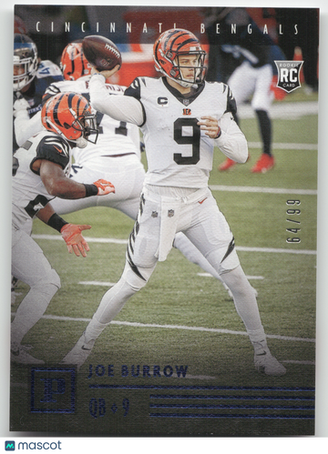 2020 Panini Chronicles Football Joe Burrow #PA-1 Blue /99 RC