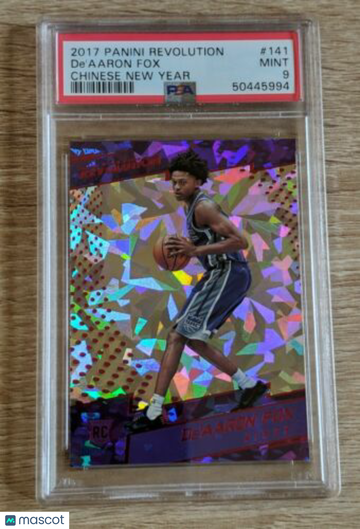 2017 Panini Revolution De'Aaron Fox #141 Chinese New Year Rookie PSA 9