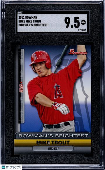 2011 Bowman Mike Trout #BBR6 Bowman's Brightest SGC 9.5