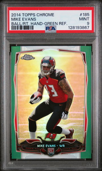 2014 Topps Chrome Green Refractor Mike Evans #185 PSA 9