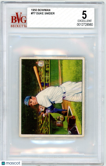 1950 Bowman Duke Snider #77 BVG 5