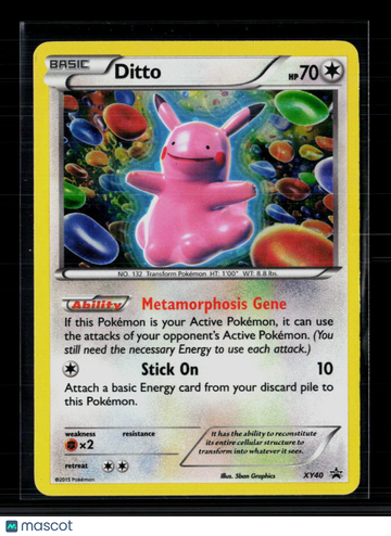 2015 XY Ditto Holo Black Star Promo #XY40