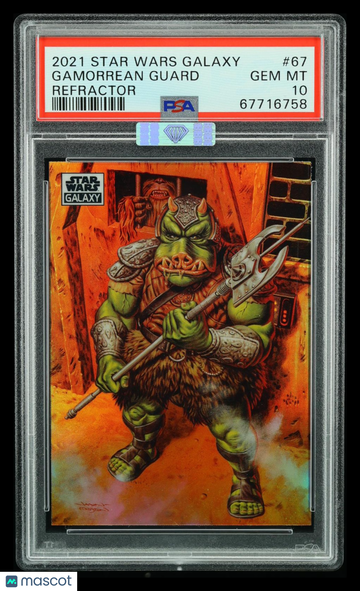 2021 Topps Chrome Star Wars Galaxy Gamorrean Guard #67 Refractor MBA 10