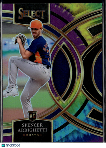 Spencer Arrighetti 2024 Panini Select Prizm RC Tie-Dye /25 Houston Astros