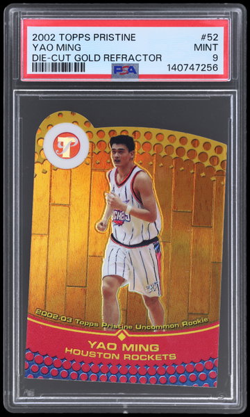 2002 Topps Pristine Yao Ming Die-cut Gold Refractor PSA 9 RC