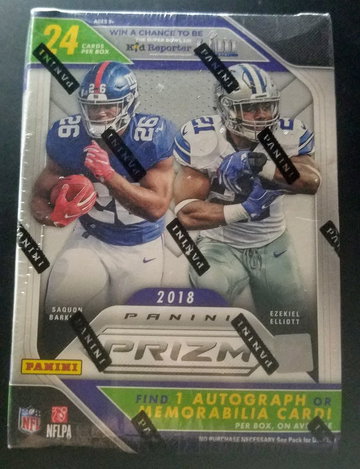 2018 Panini Prizm Football Blaster Box 6 Packs, 4 Card Per Pack Find 1 Auto Or Jsy Per Box