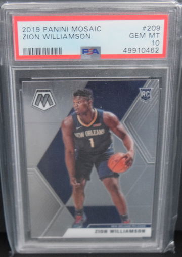 2019 Panini Mosaic Zion Williamson RC #209 PSA 10
