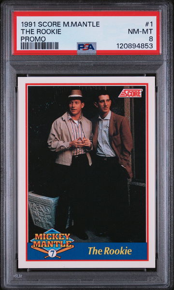1991 Score #1 Mickey Mantle The Rookie /5000 PSA 8
