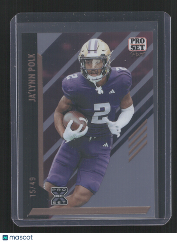 2024 PRO SET PURE JA'LYYN POLK #124 HOLO /49 SN,RC,/49
