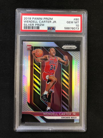 2018 Panini Prizm - Wendell Carter Jr - Rookie Silver Prizm PSA 10 Gem Mint