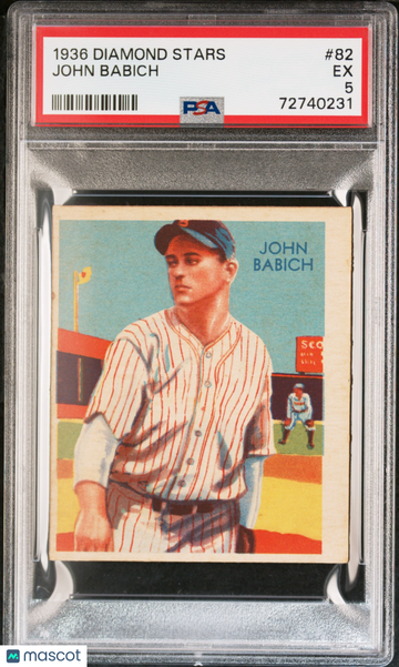 1936 Diamond Stars John Babich #82 PSA 5