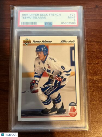 1991-92 Upper Deck Teemu Selanne #21 Rookie PSA 9