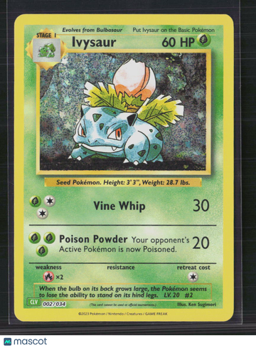 Pokemon 2023 Classic Collection Ivysaur #2/34