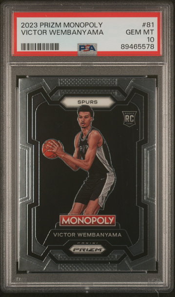 2023 Panini Prizm Monopoly Victor Wembanyama Rookie RC #81 PSA 10