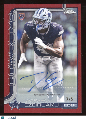 2025 Topps Chrome Rookie Autograph Donovan Ezeiruaku #RRA-DE Red /5 RC