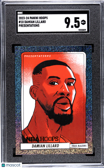 2023 Panini Hoops Damian Lillard #10 Presentations SGC 9.5