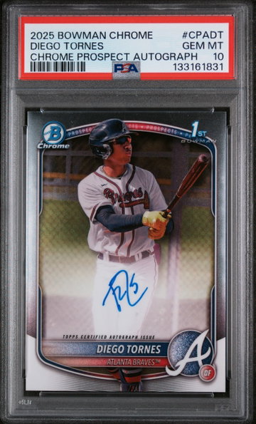 2025 Bowman Chrome Prospect Autograph Diego Tornes #CPADT PSA 10