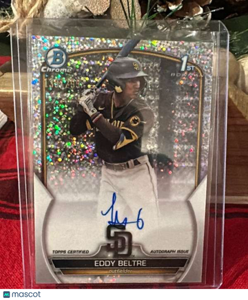 2023 Bowman Chrome - Prospect Autographs Speckle Refractor Eddy Beltre #CPA-EB