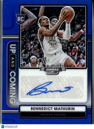 2023 Panini Contenders Optic Up and Coming Bennedict Mathurin #UCA-BNM Blue Prizm RC