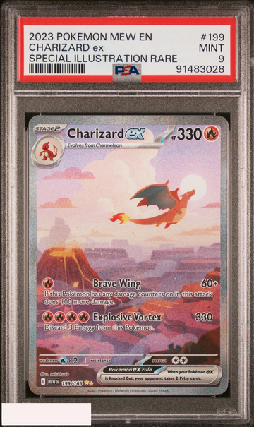 2023 POKEMON MEW EN 151 CHARIZARD EX #199 SPECIAL ILLUSTRATION RARE PSA 9 MINT