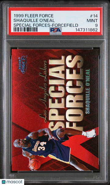 1999 Fleer Force Special Forces Shaquille O'Neal #14 Forcefield PSA 9