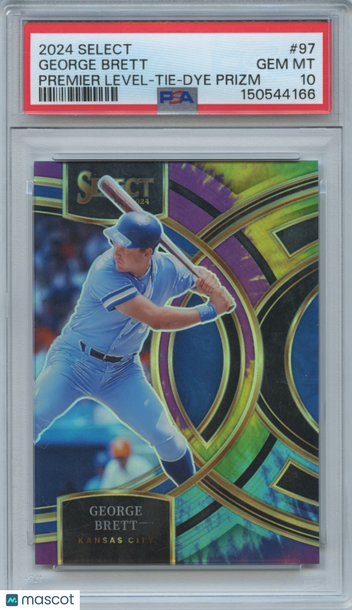 2024 Panini Select Premier Level George Brett #97 Tie Dye Prizm PSA 10