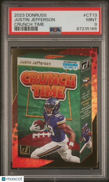 2023 Panini Donruss Crunch Time Justin Jefferson #CT13 PSA 9