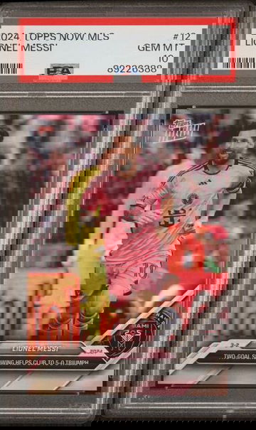 2024 TOPPS NOW MLS LIONEL MESSI #12 INTER MIAMI PSA 10 GEM MT