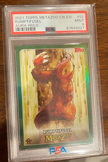 2021 Topps Metazoo AURA HOLO Rumptifusel #52 PSA 9