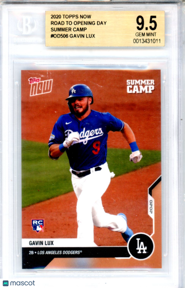 2020 Topps Now Road to Opening Day Summer Camp Gavin Lux #OD506 BGS 9.5