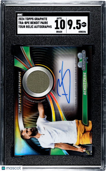 2024 Topps Graphite Benoit Paire #TRA-BPE Tour Relic Autos. SGC 9.5 Auto 10