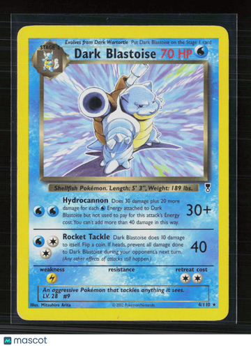 2002 Legendary Collection Dark Blastoise Rare #4/110