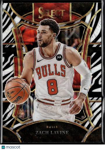 Zach LaVine 2024 Panini Select Prizm Mezzanine Zebra Chicago Bulls